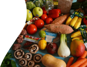 Selection of Fruits and Vegetables.